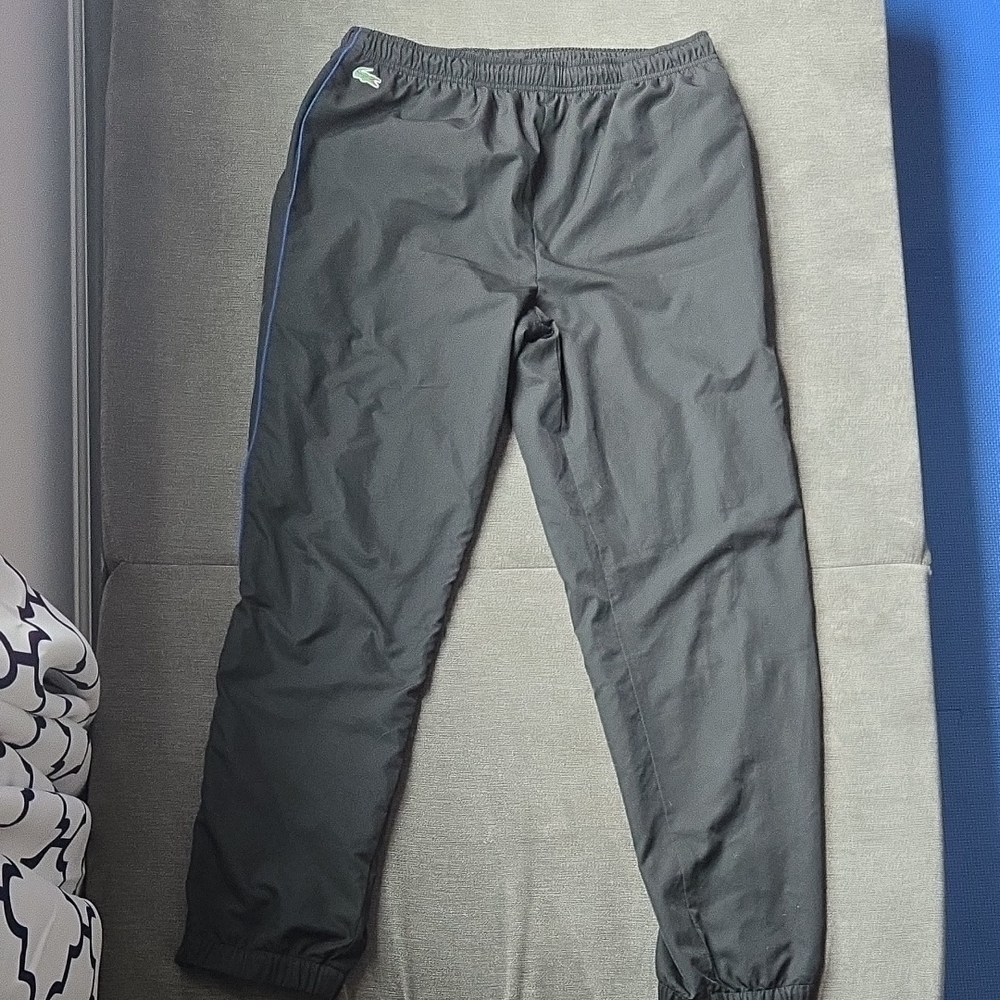 Lacoste Sport Black "Swishy" Pants Sz 5 (US sz L) Excellent Condition w/Liner